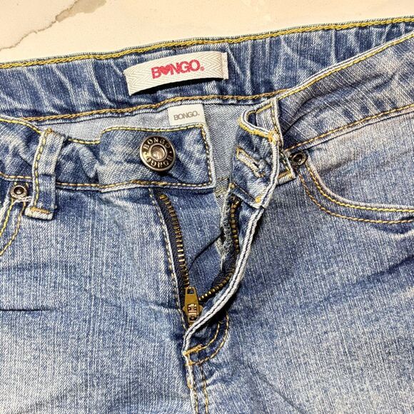 Bongo | Girls Button Fly Denim Blue Jean Shorts Size 10 - Picture 3 of 10